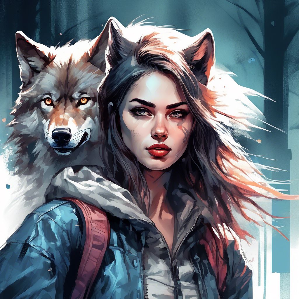 Girl with a Wolf