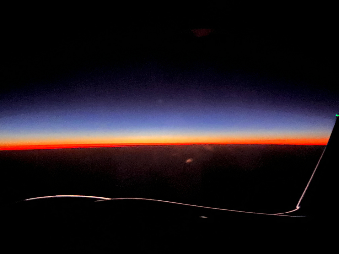 a view out of the window of an airplane