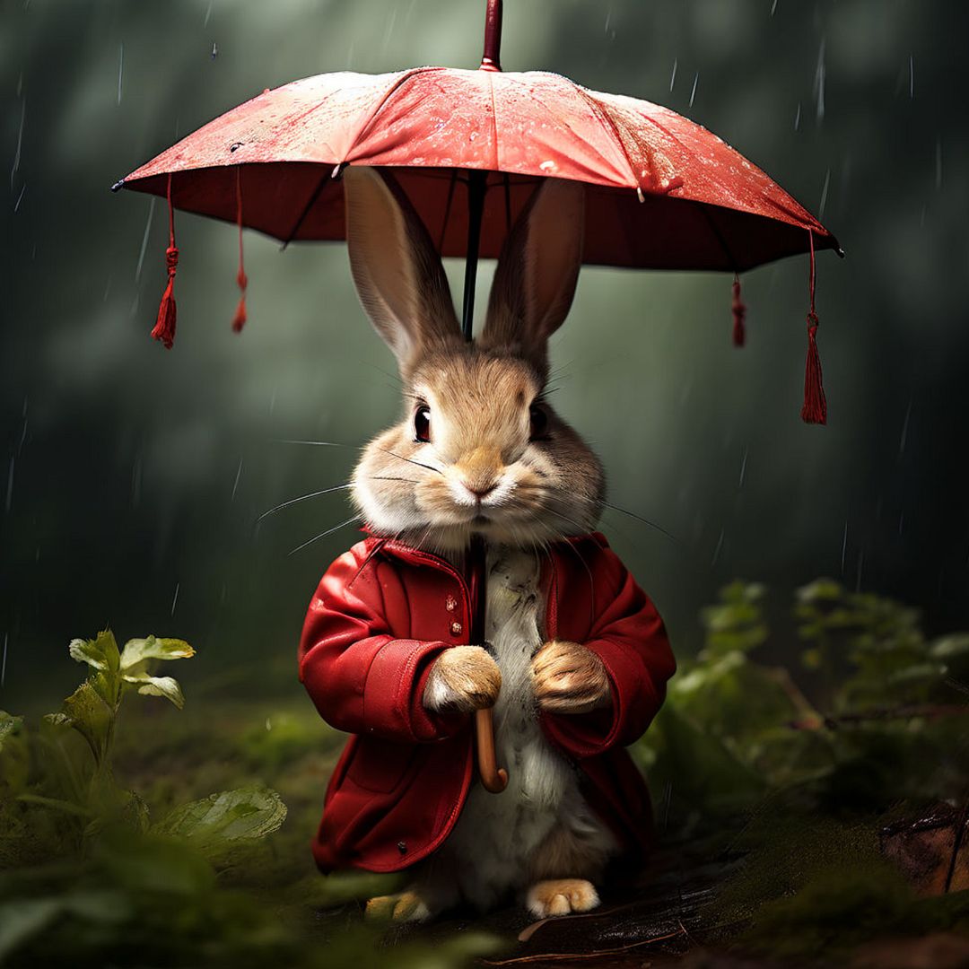 Rainy rabbit