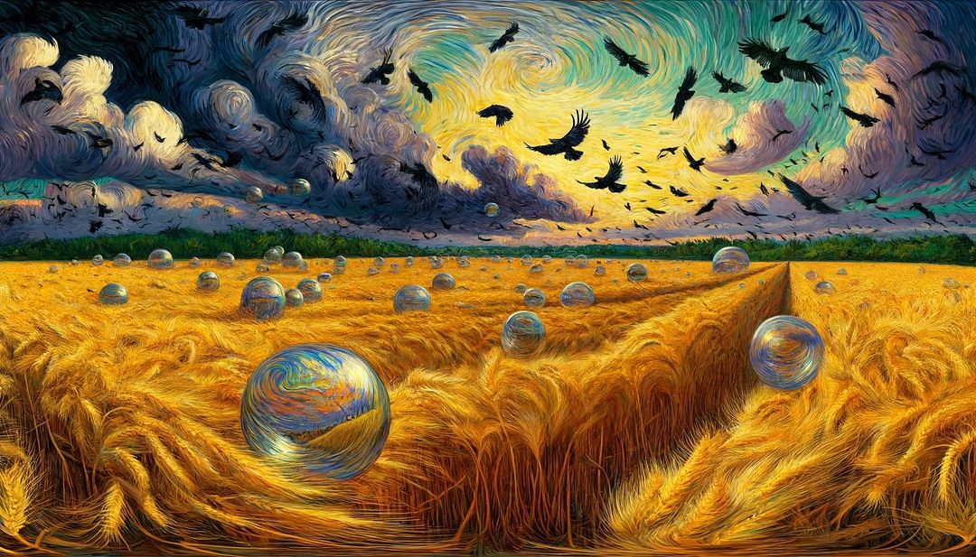 Zorb Wheatfield with Crows