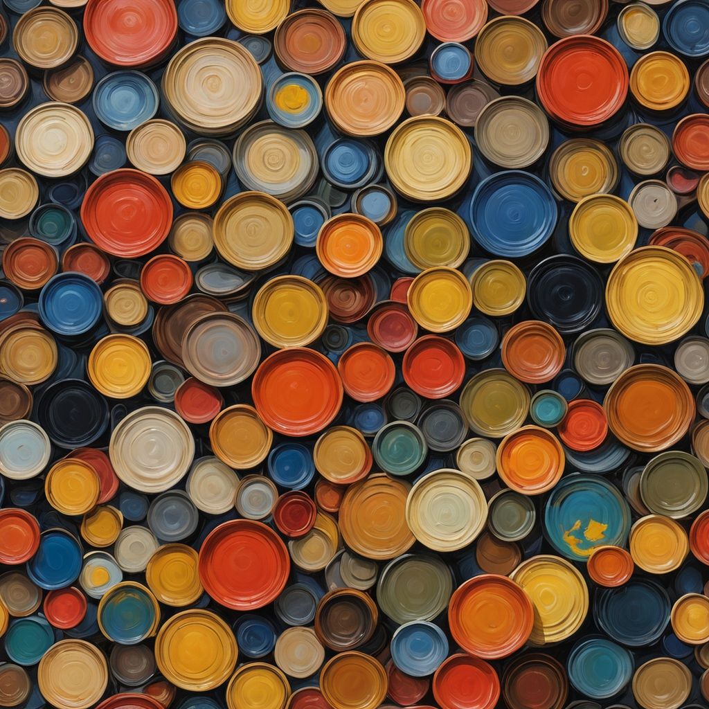 colorful paint lids