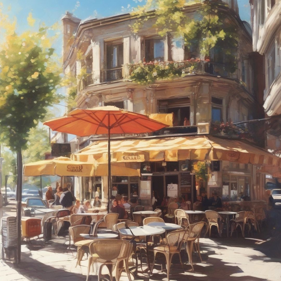 Cafe on a Sunny Day