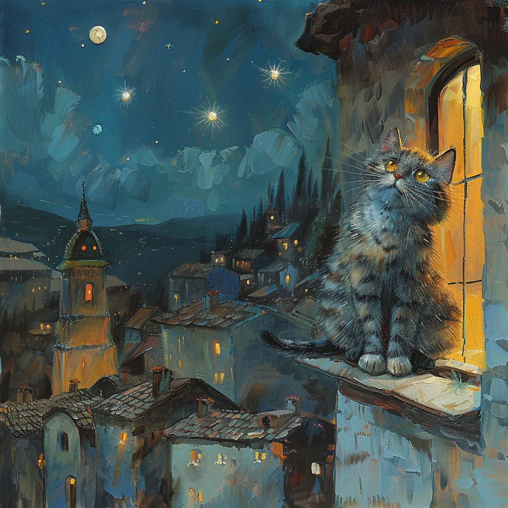 Cat with a starlight