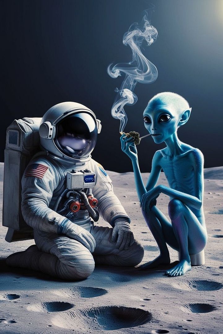 astronaut vs alien