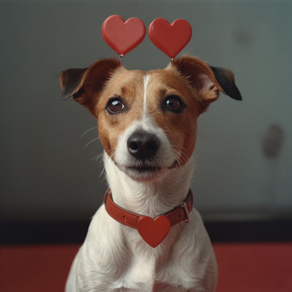 Jack Russell with a heart