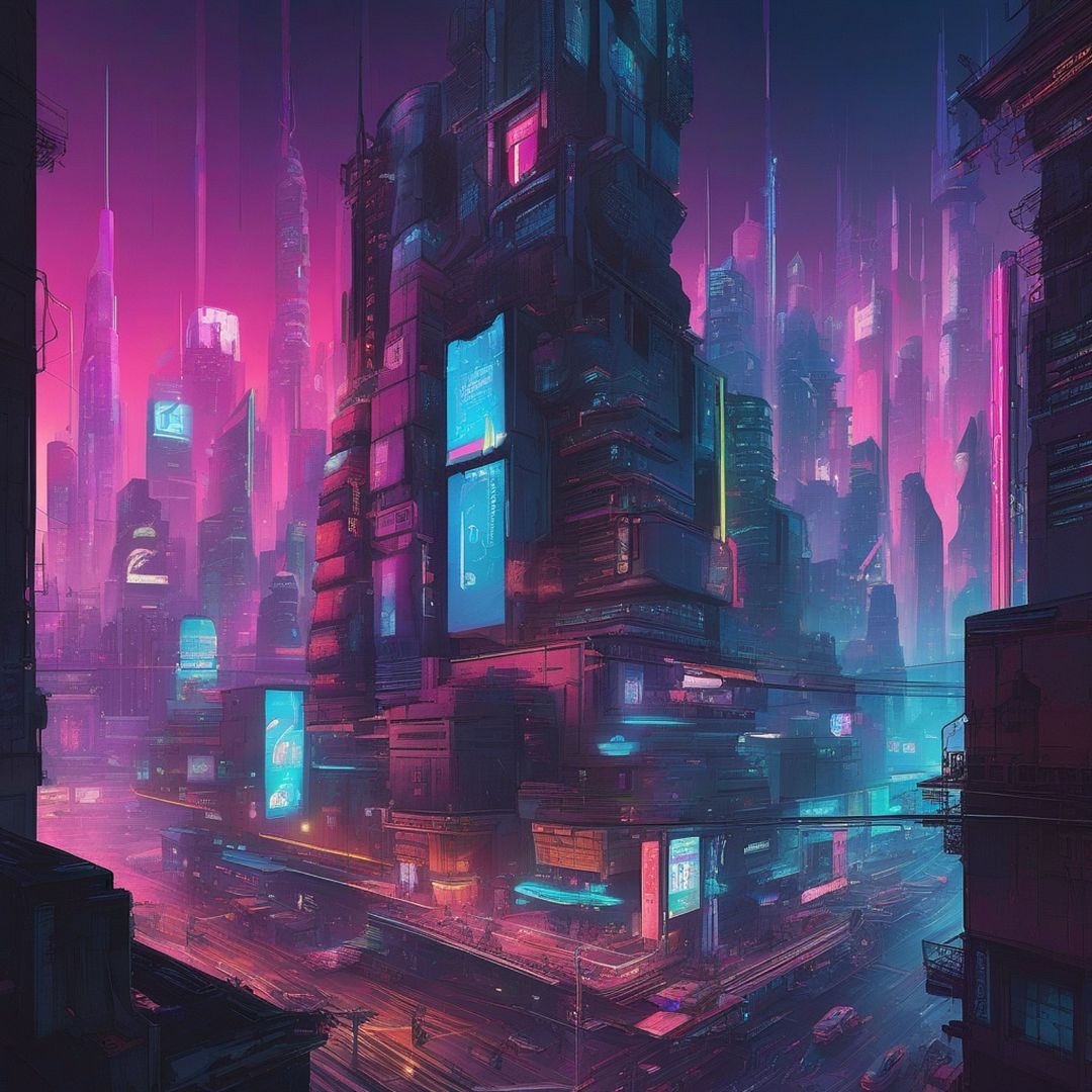 the cyberpunk cityscape