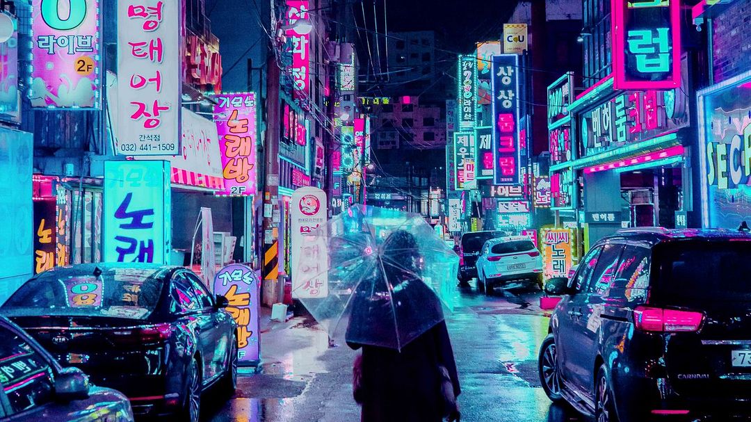 neon street