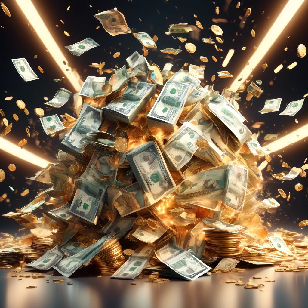 Bank explodes of money