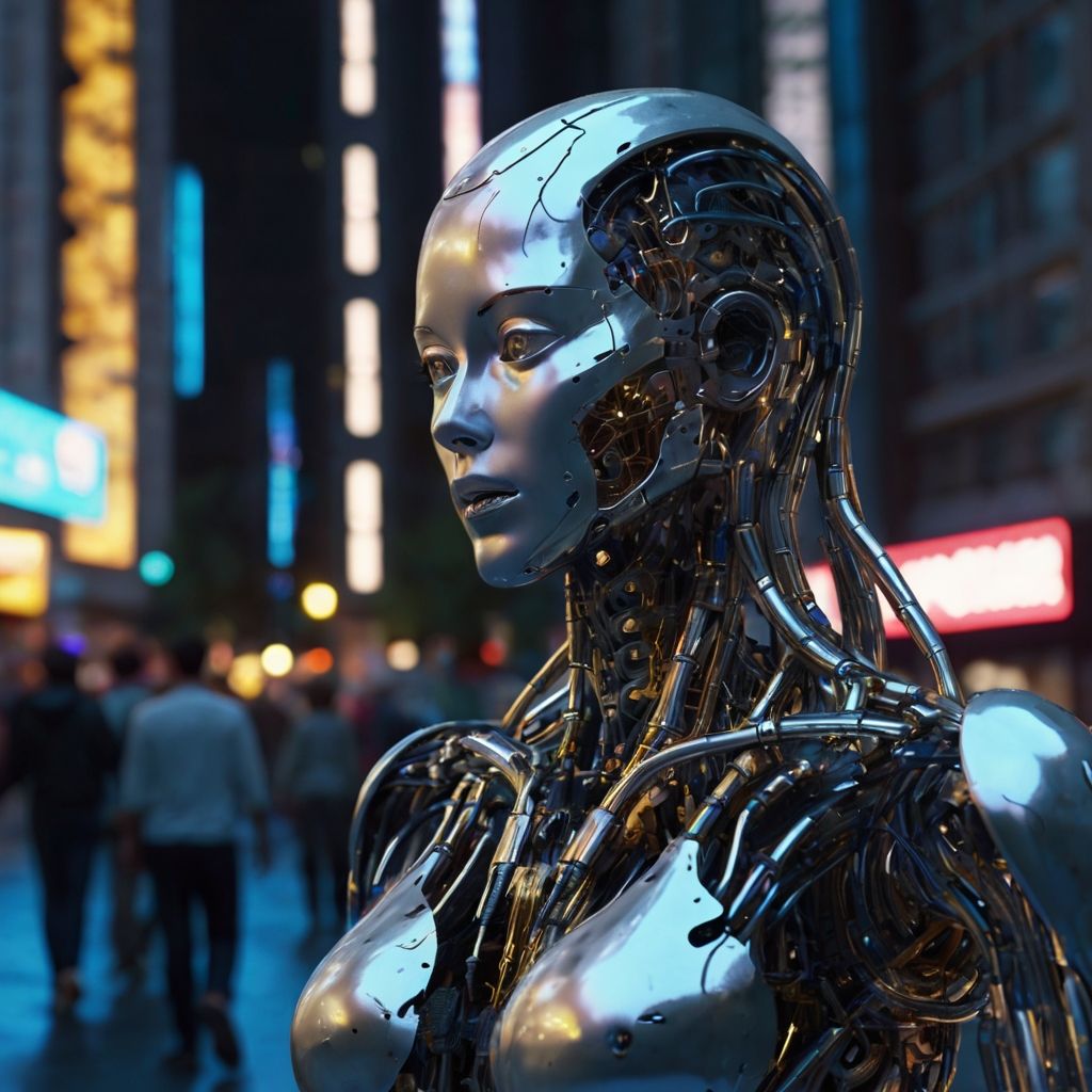 A robot in New York