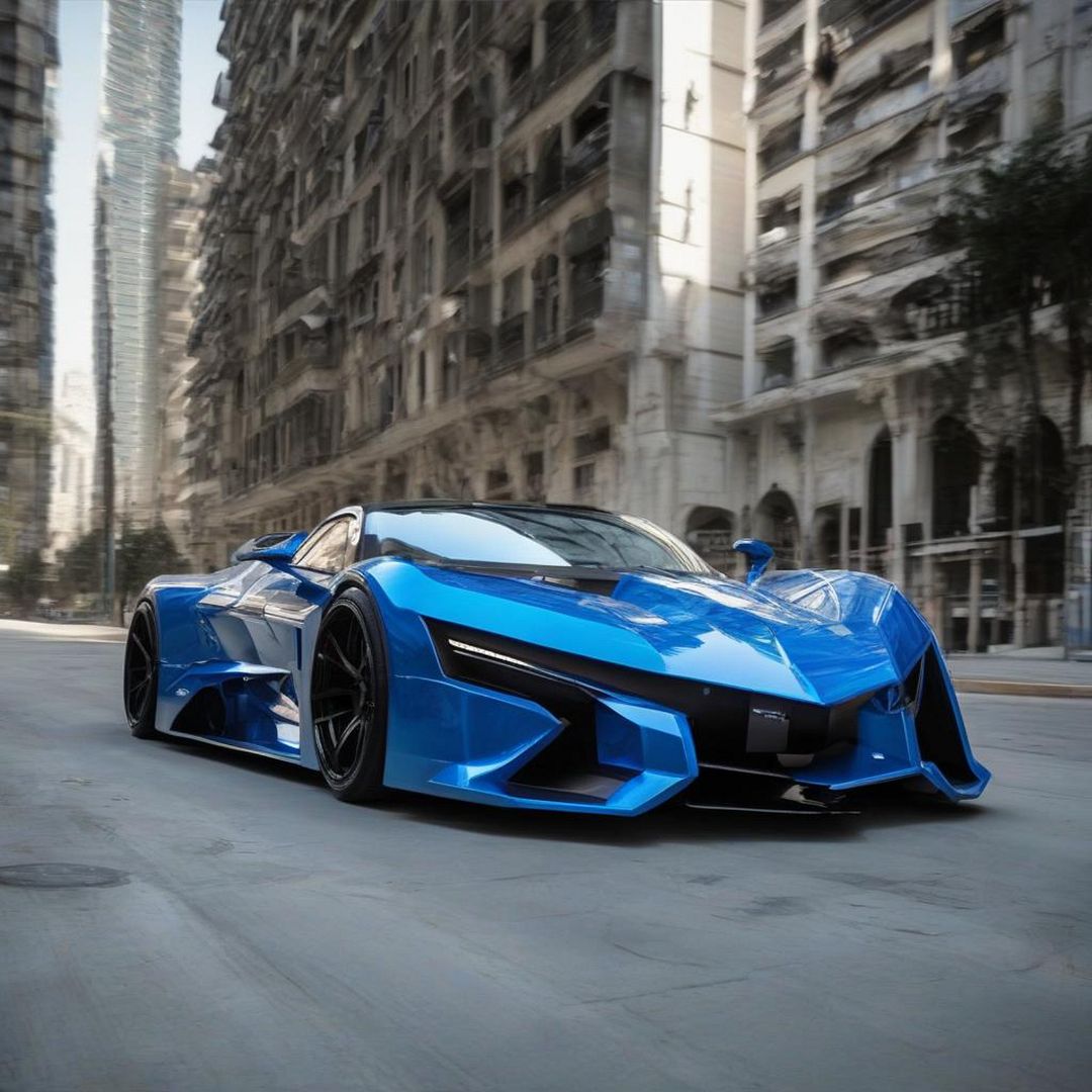 Blue Super car