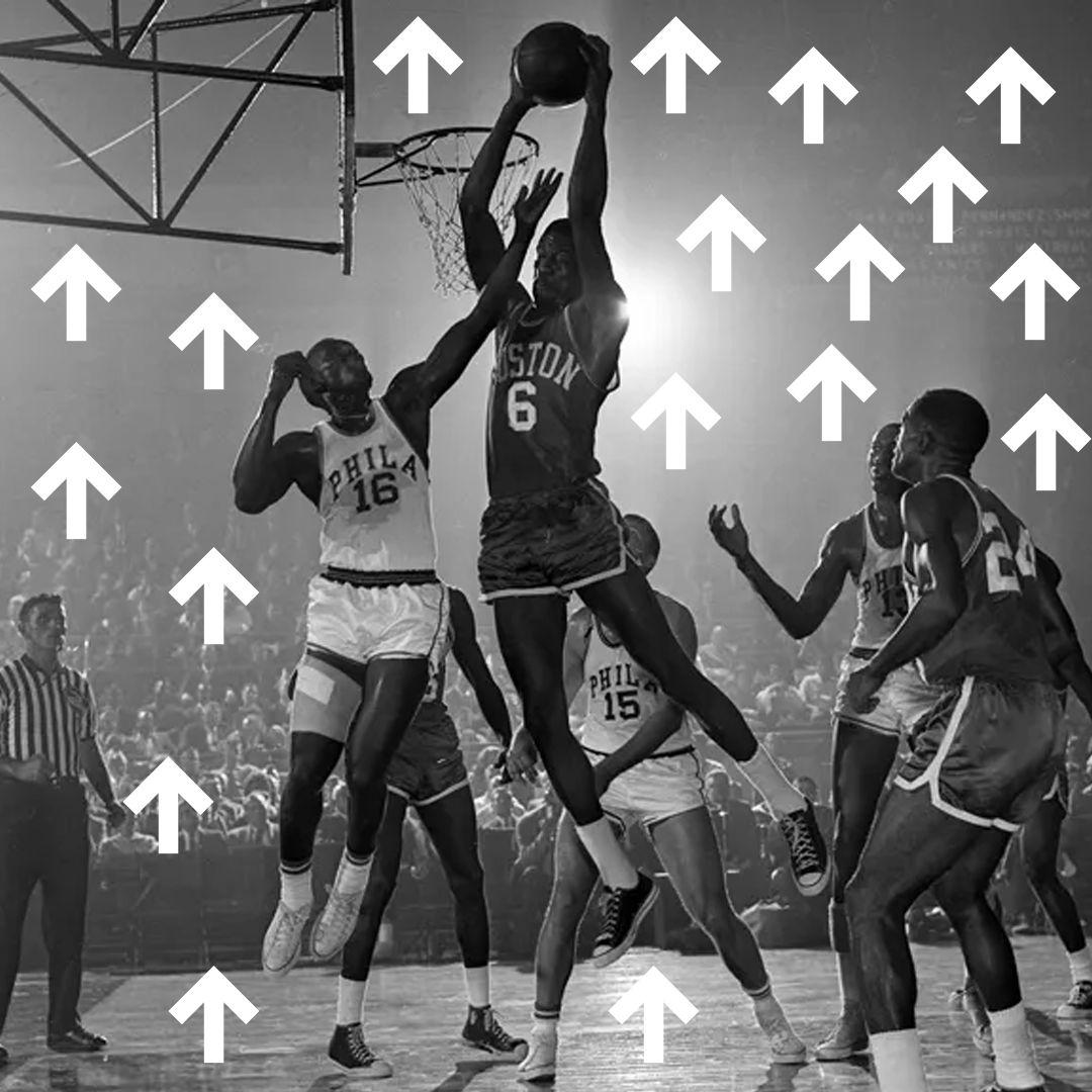 Bill Russell Goes Higher