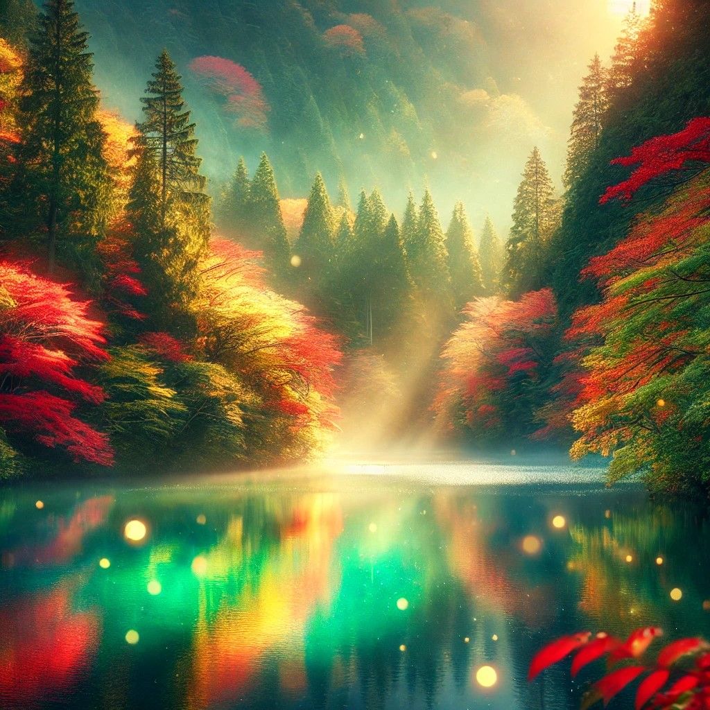 Beautiful autumn lake