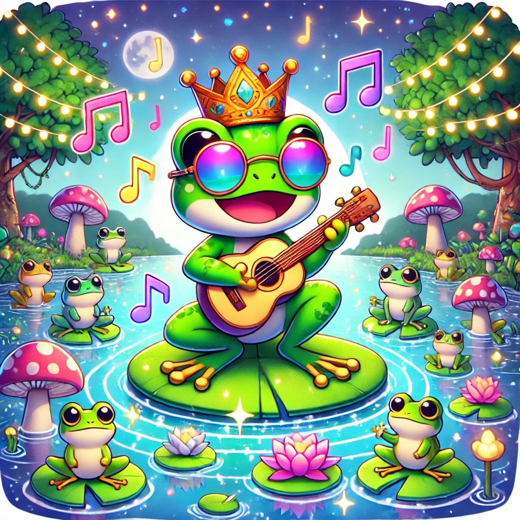 he Froggy King’s Pondside Serenade