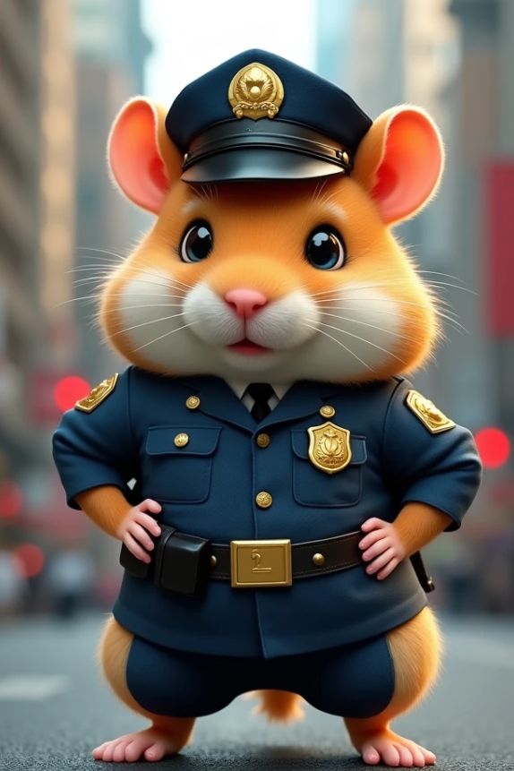 The hamster is a policeman