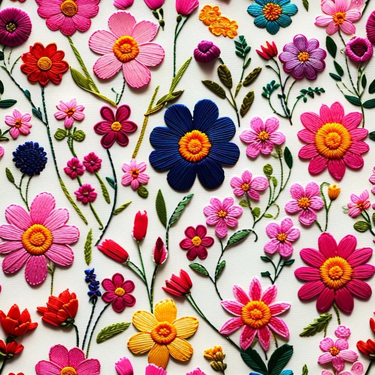 Flower embroidery