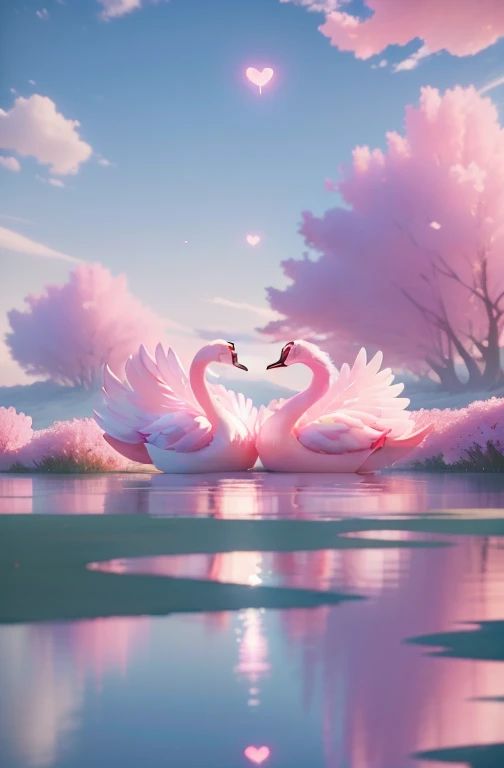 Pink swan