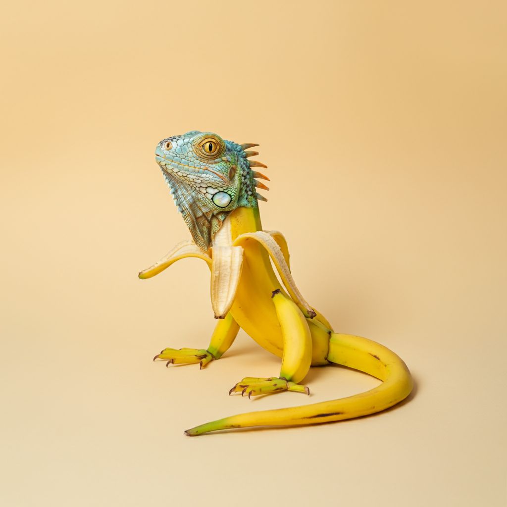 Iguana With Banana