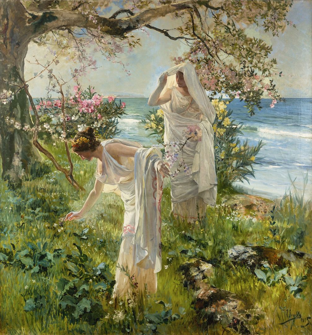 Greek maidens on the coast