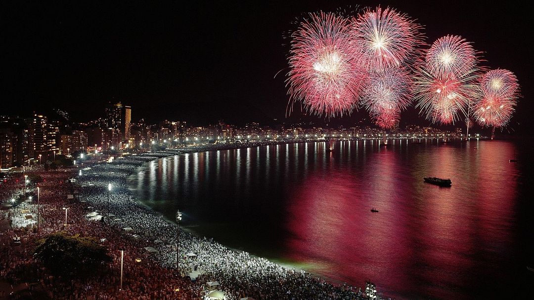 fireworks on the beach