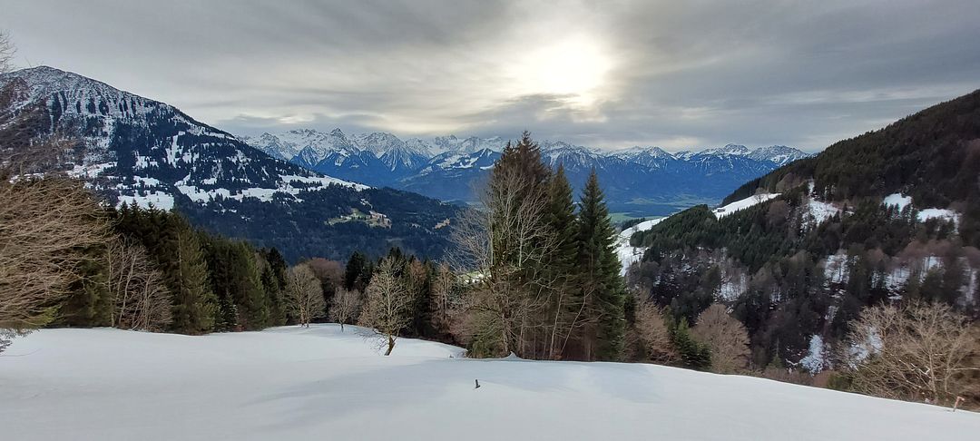 Evening in mountains