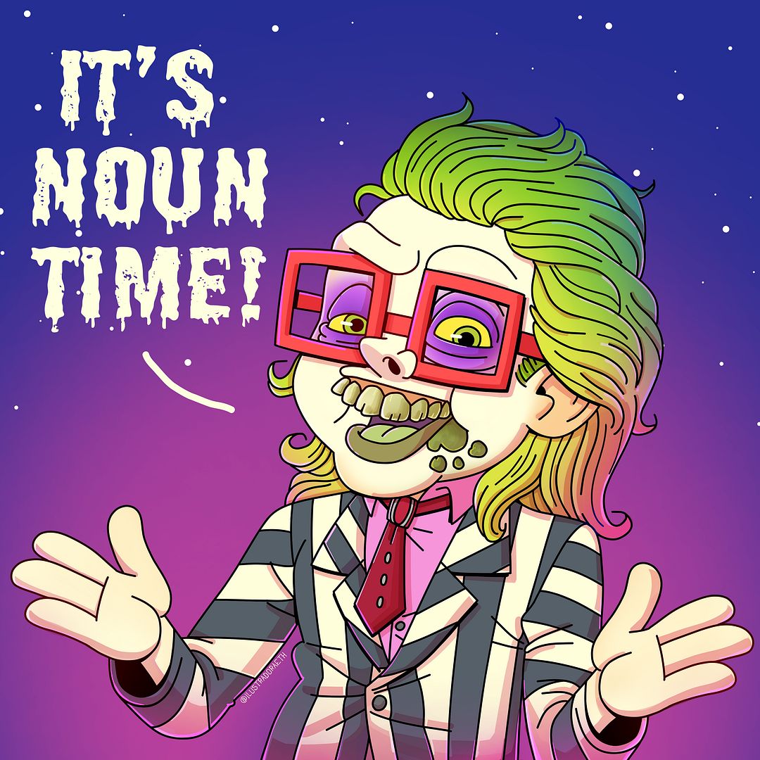 Nounish Spooky Beetlejuice by ilustradora