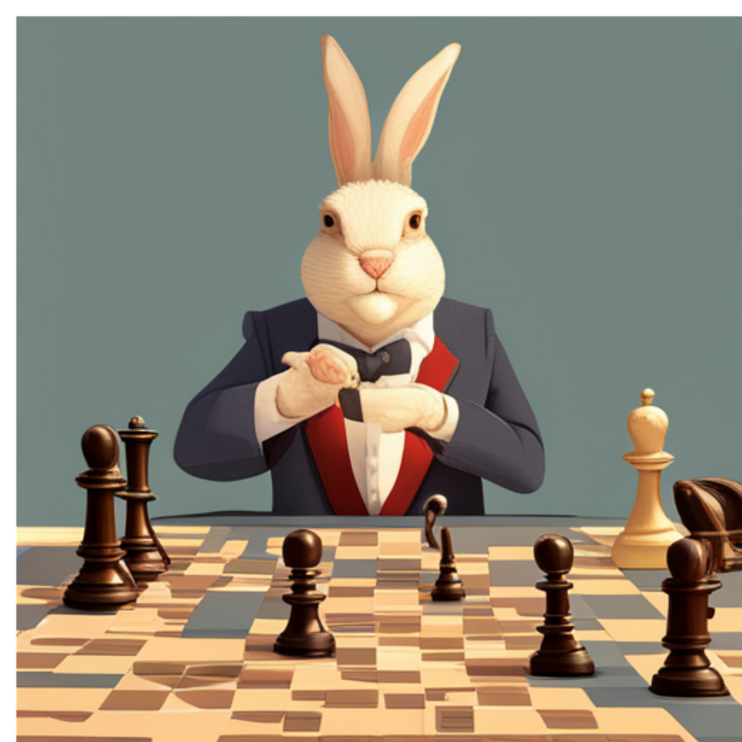 Rabbit play chess