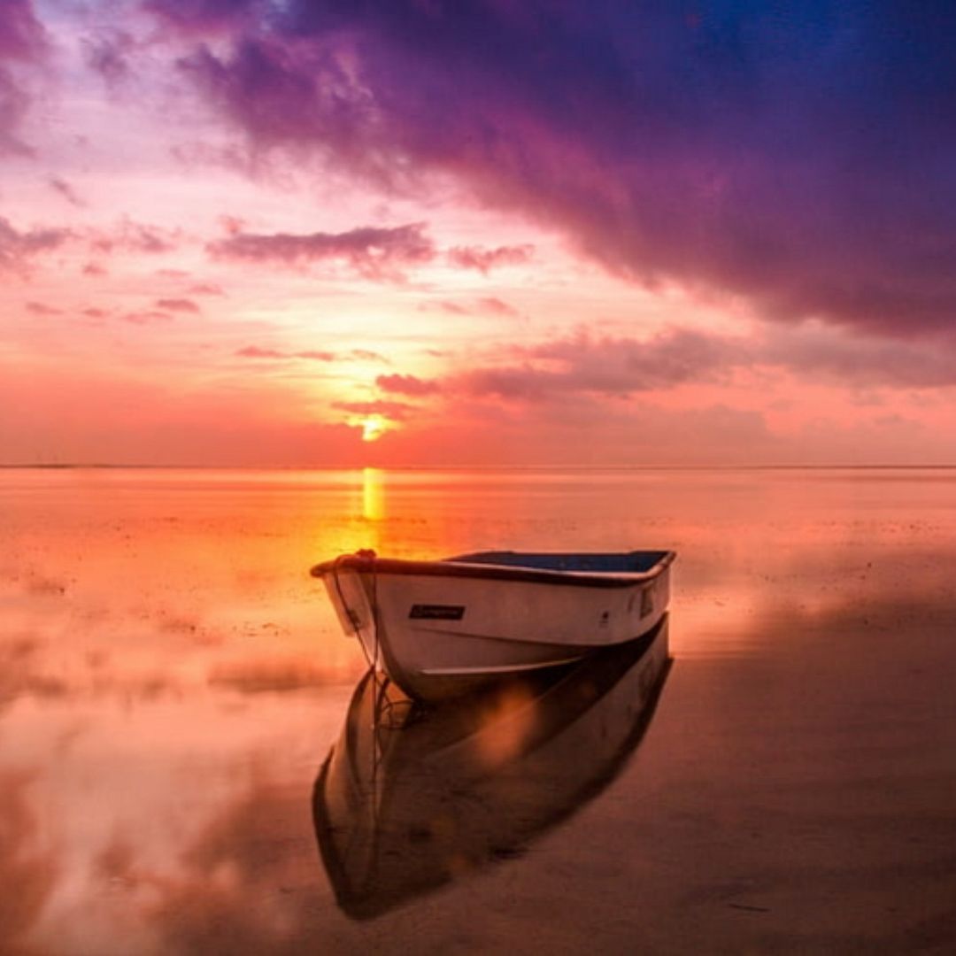 Boat Sea Sunset