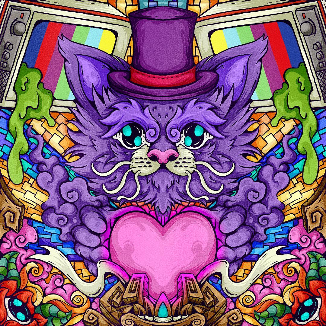 PURPLE CAT FALLS IN LOVE