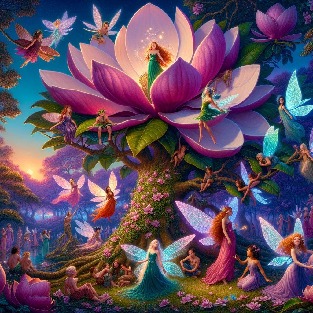 Magnolia and fairies)