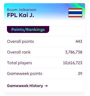 FPL 2024 / Gameweek 9 / 443 Point