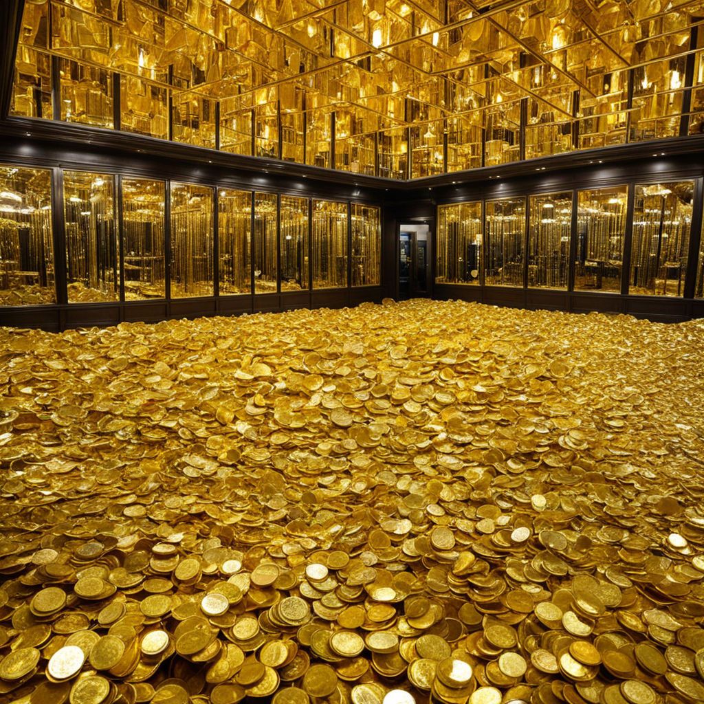 a golden room