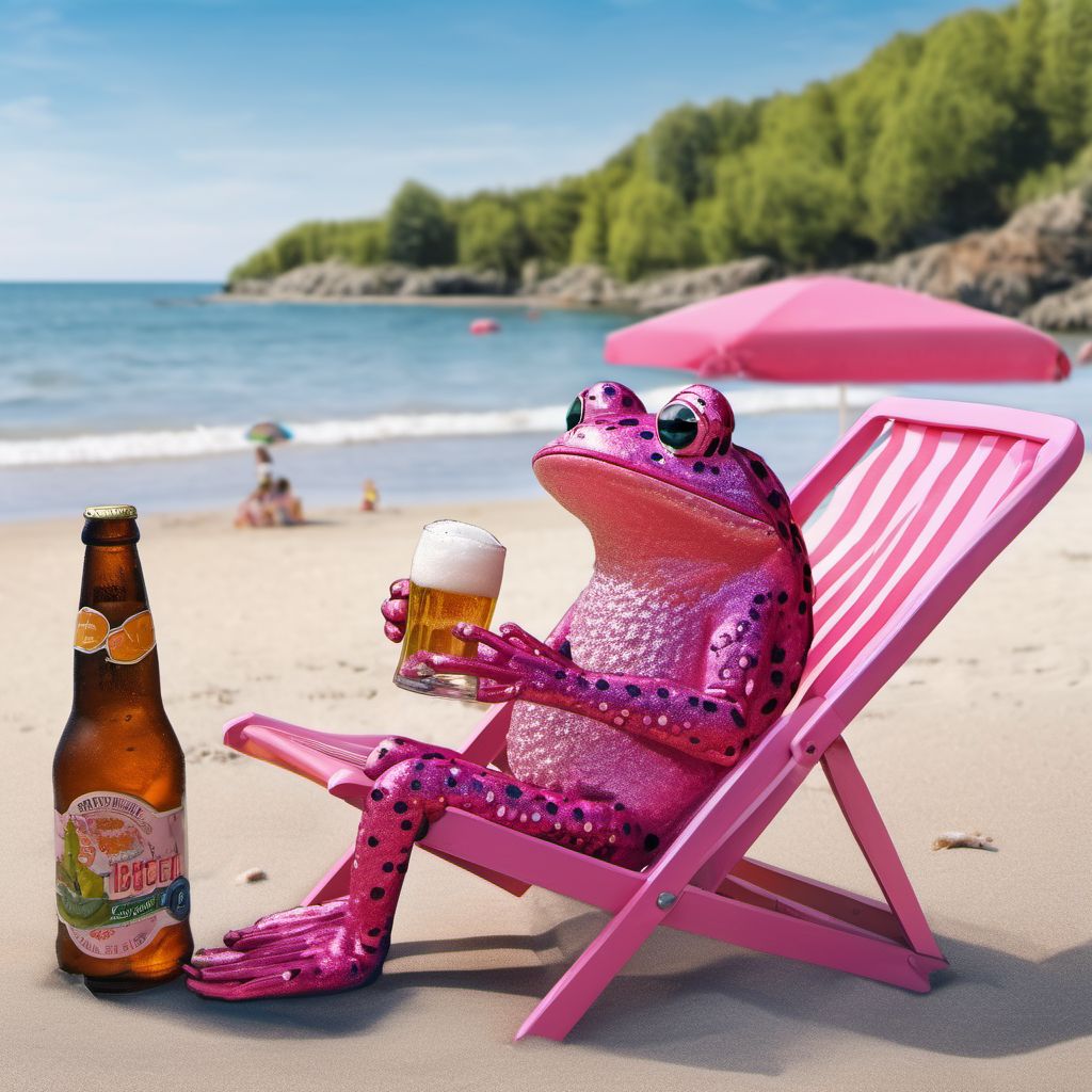 Frog with Beer