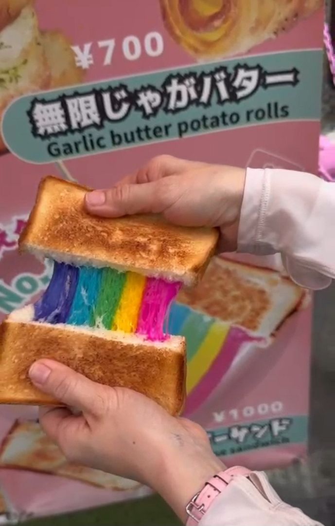 Rainbow toast