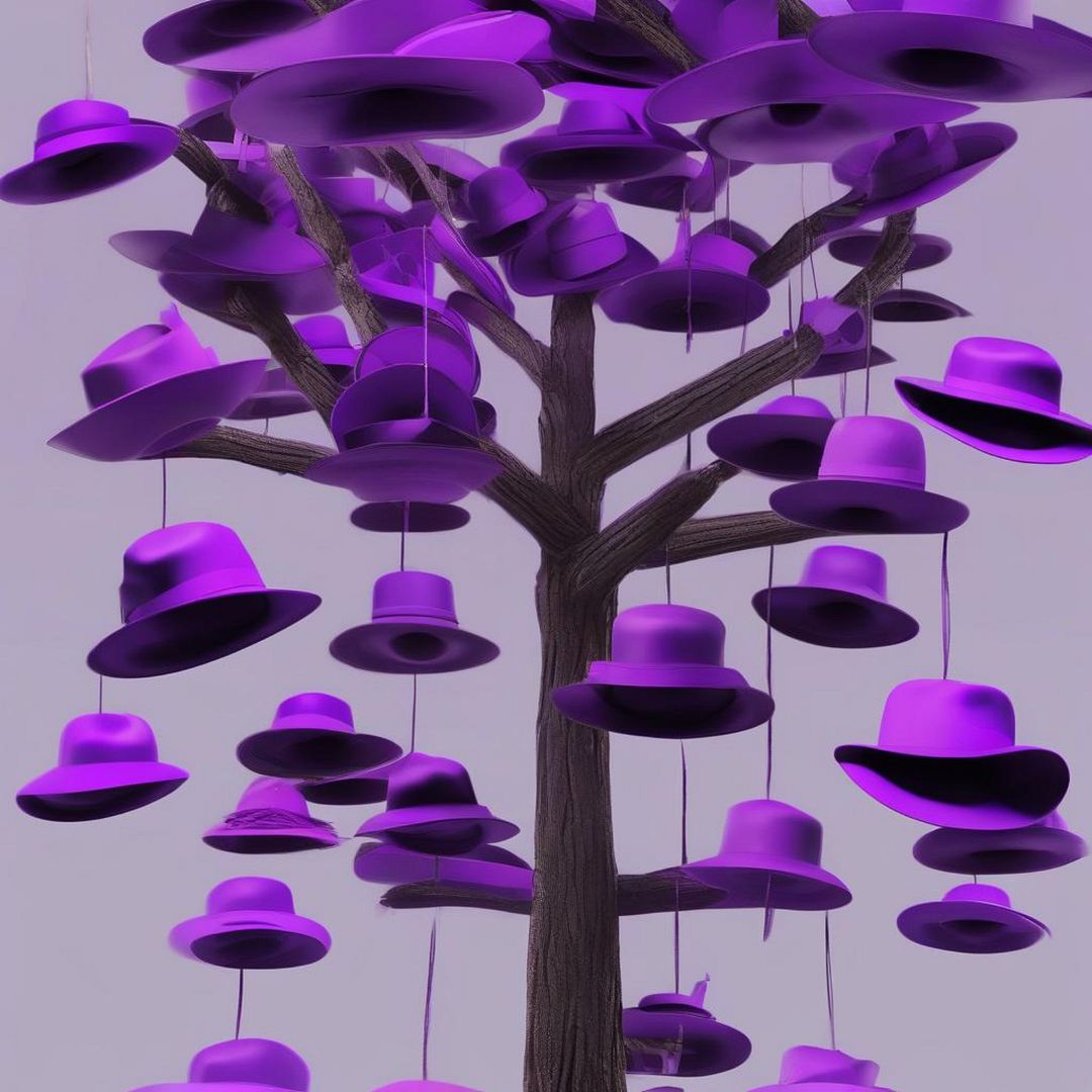 a lot of hat tree