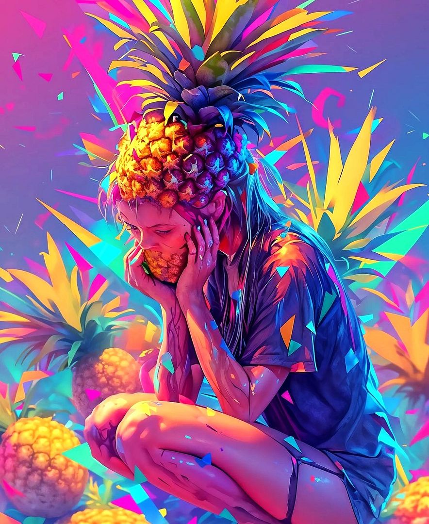 Selene in the world of pineapples.822