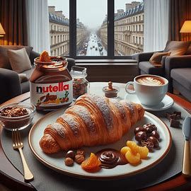 Croissant with Nutella