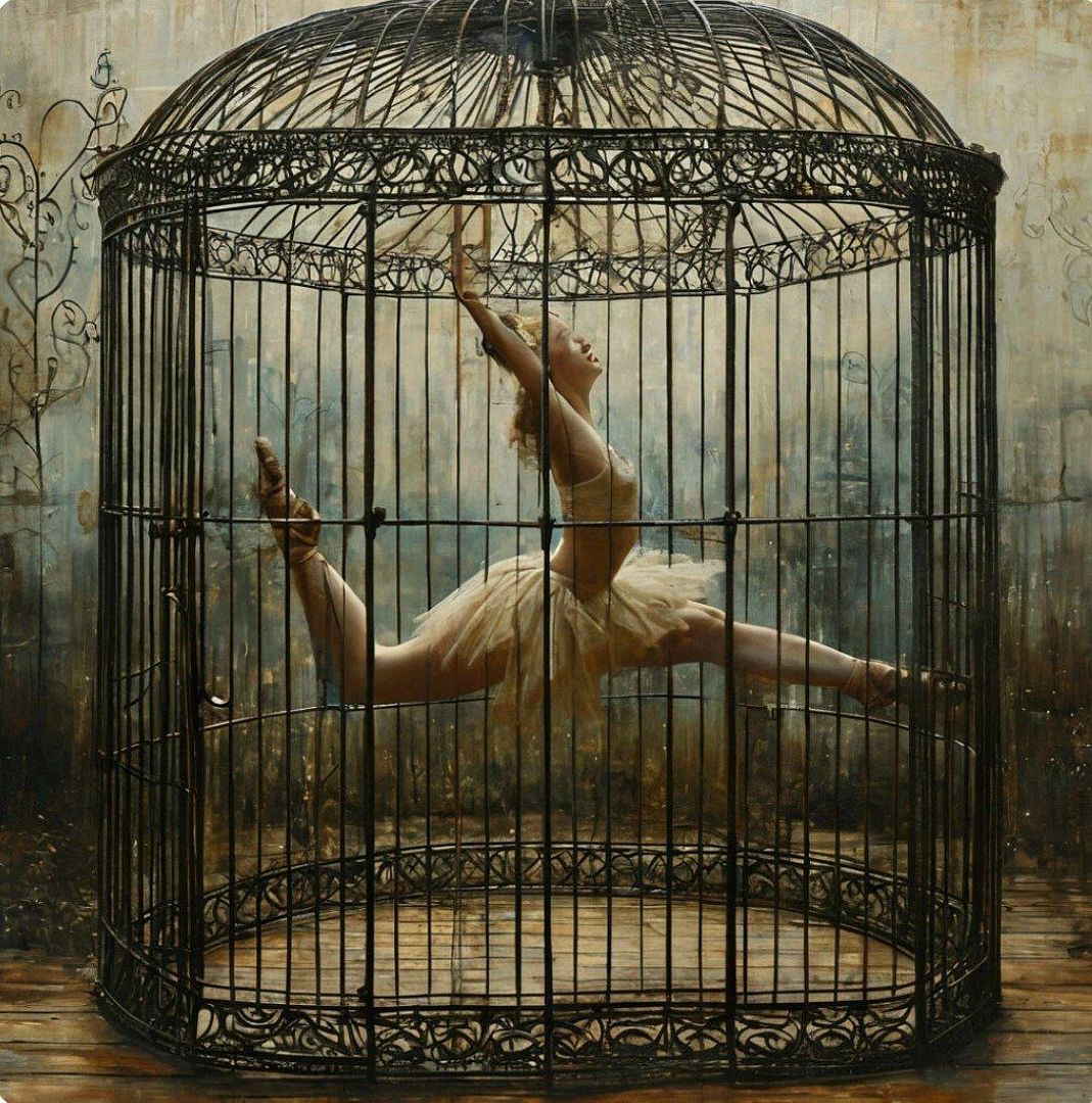 Ballerina in a cage