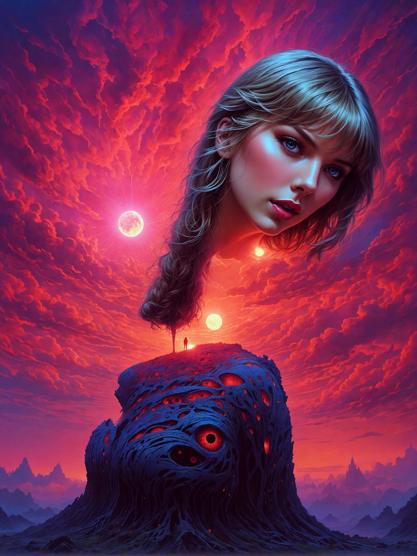 Psychedelic Taylor Swift 8K By Zdzisław Beksiński