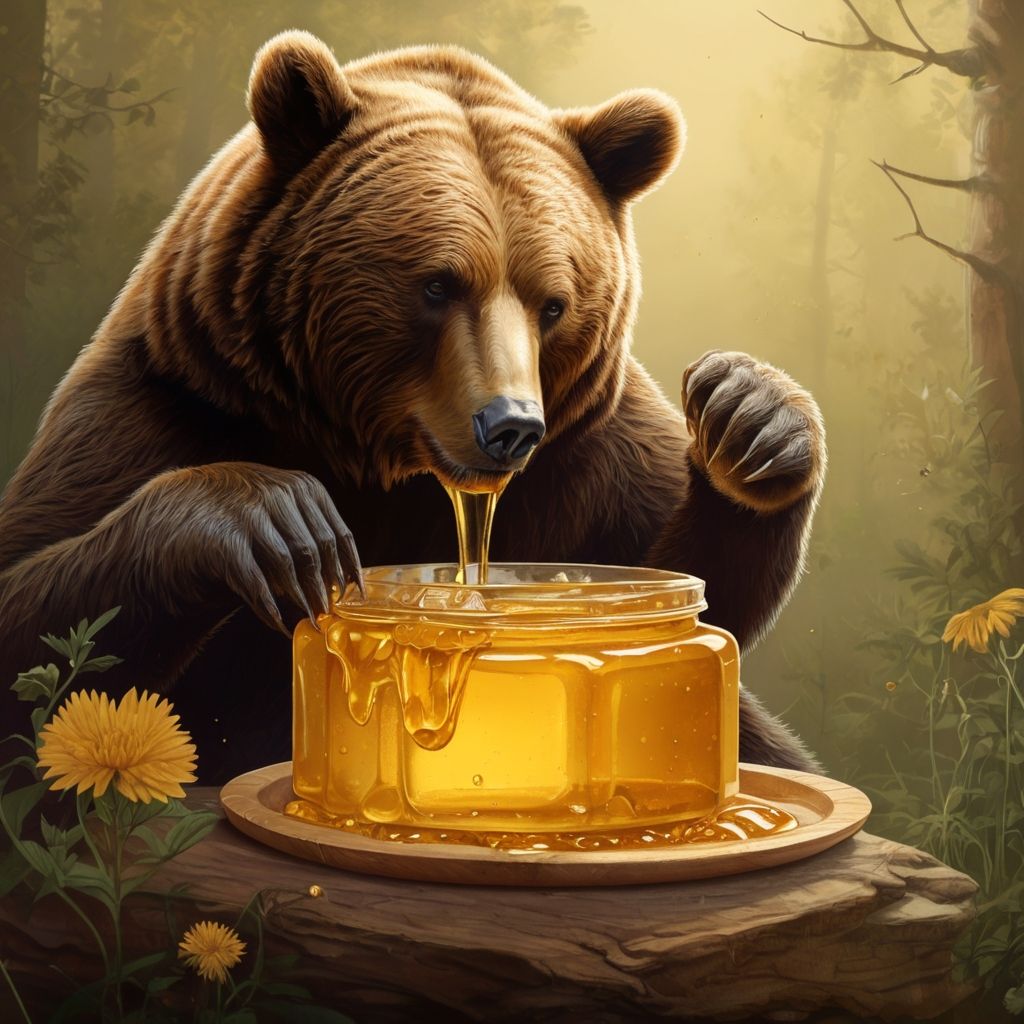 bear eat honey