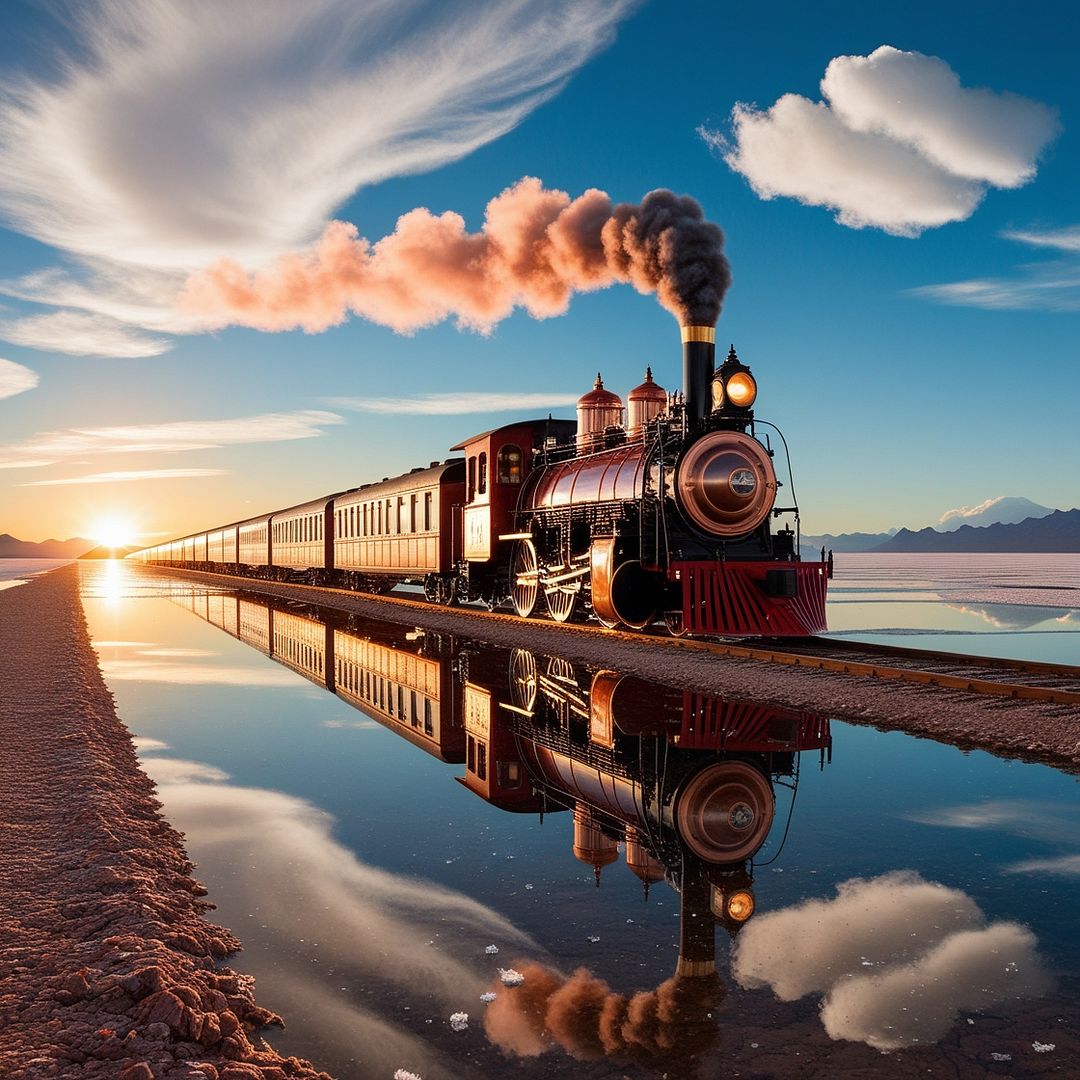 Vintage steam train