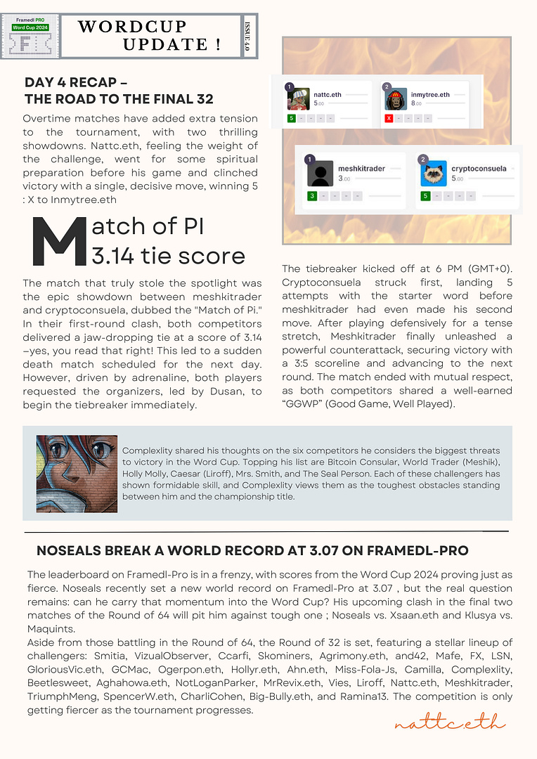 Issue 4.0 - Match of Pi score