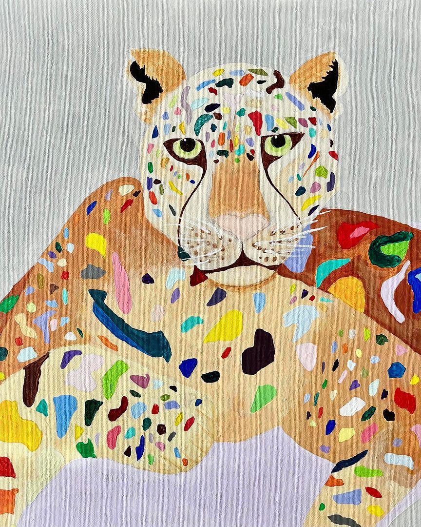 A rainbow leopard