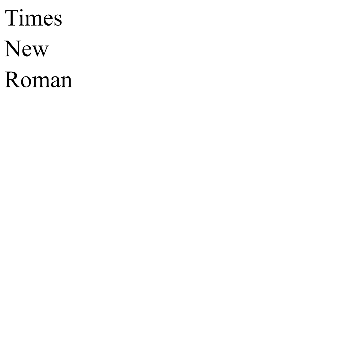 Times New Roman