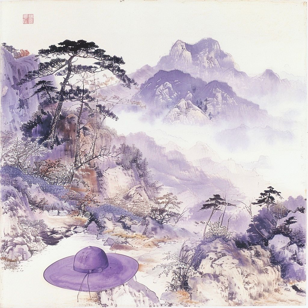 a purple landscape