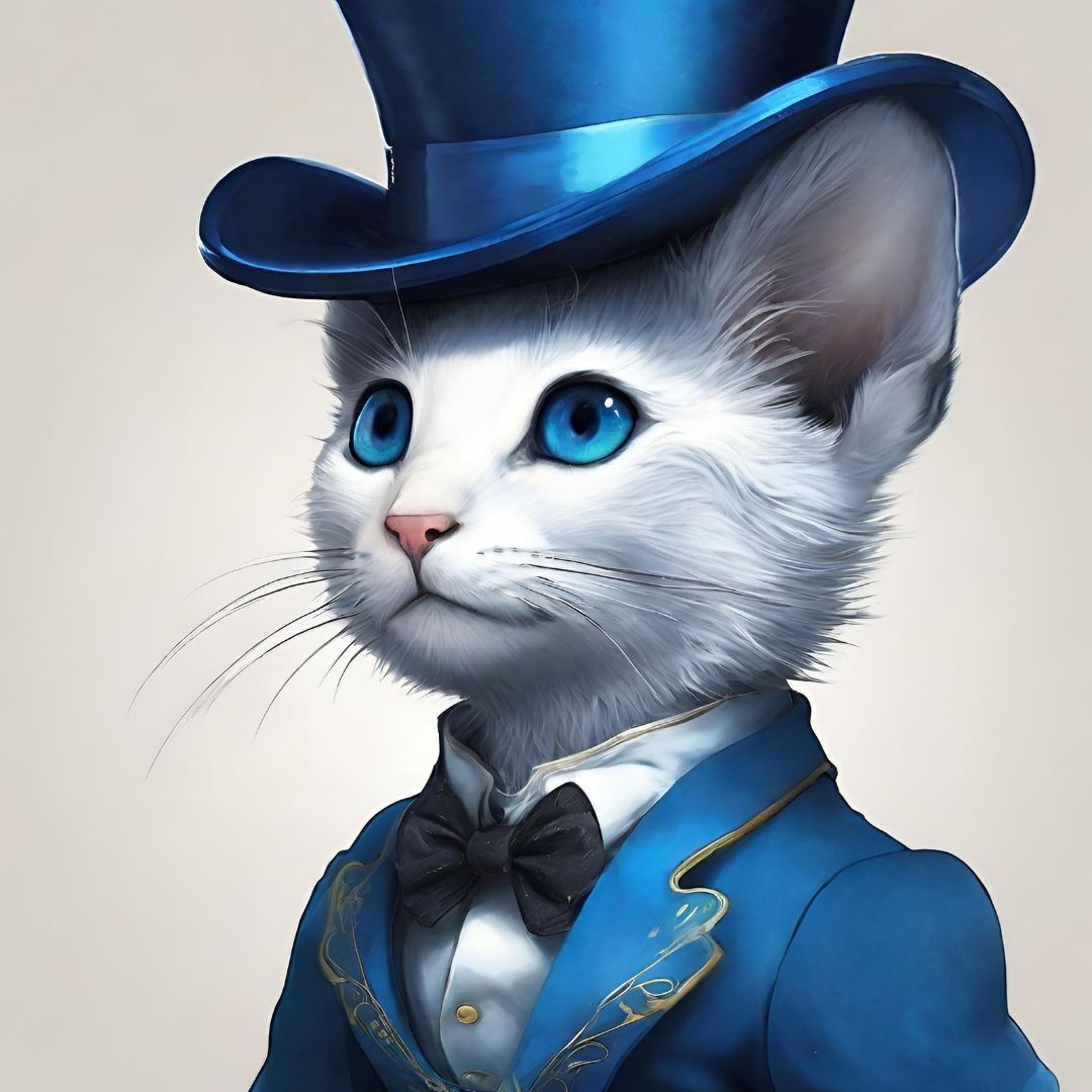 Cat wearing a top hat