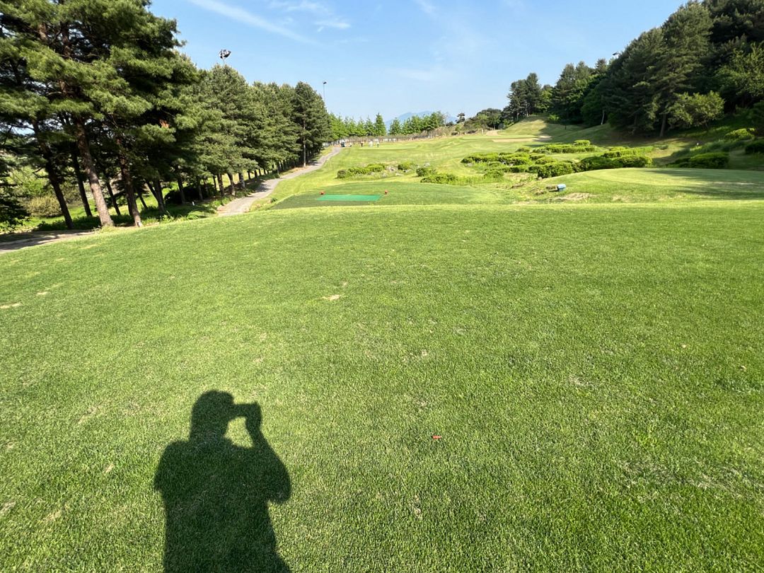 My shadow at a golf course in Chungju