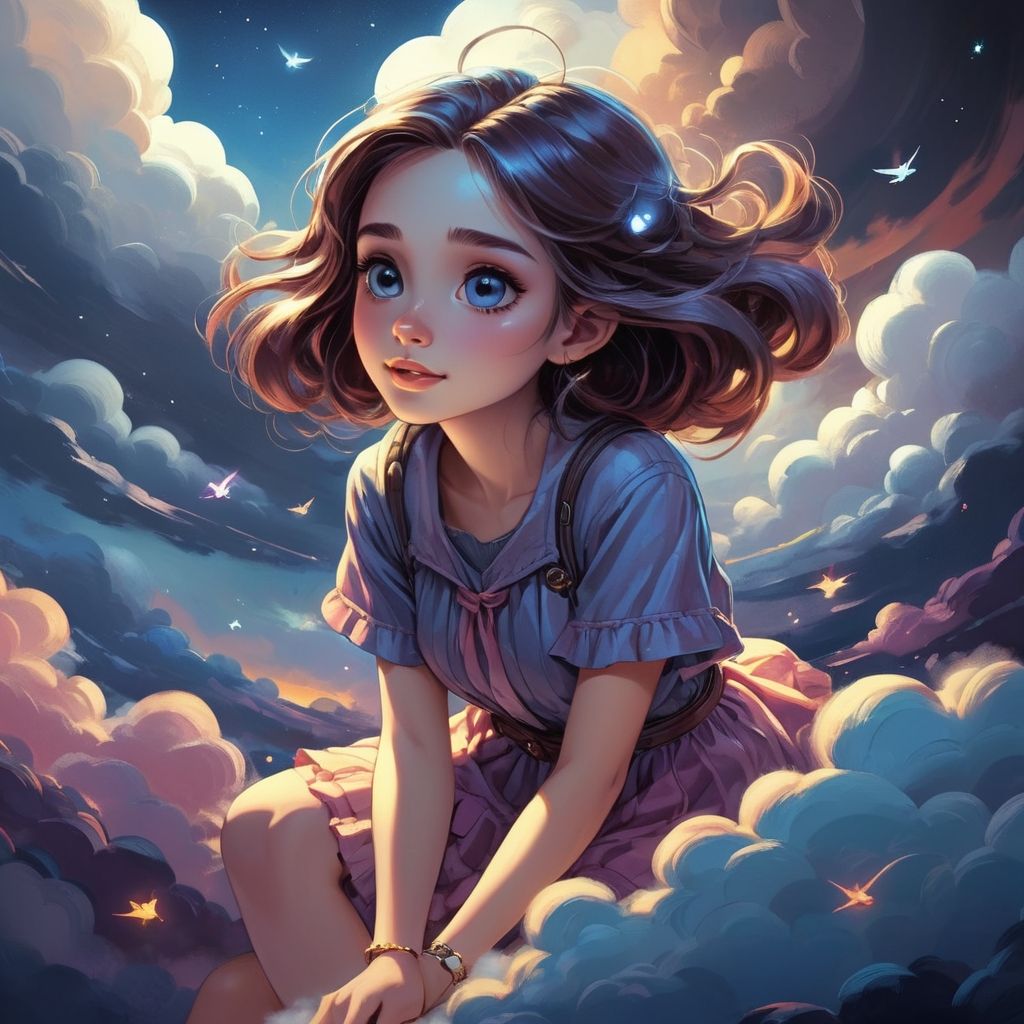 girl on the clouds