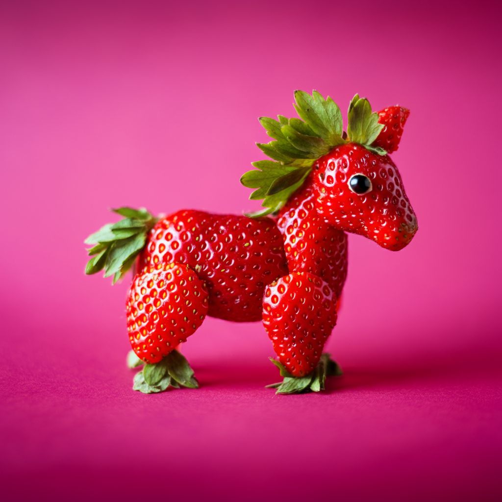 Horse With Strawberries