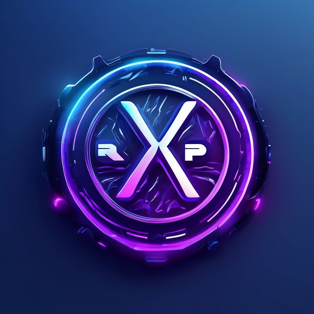 logo of xrp in futuristic style