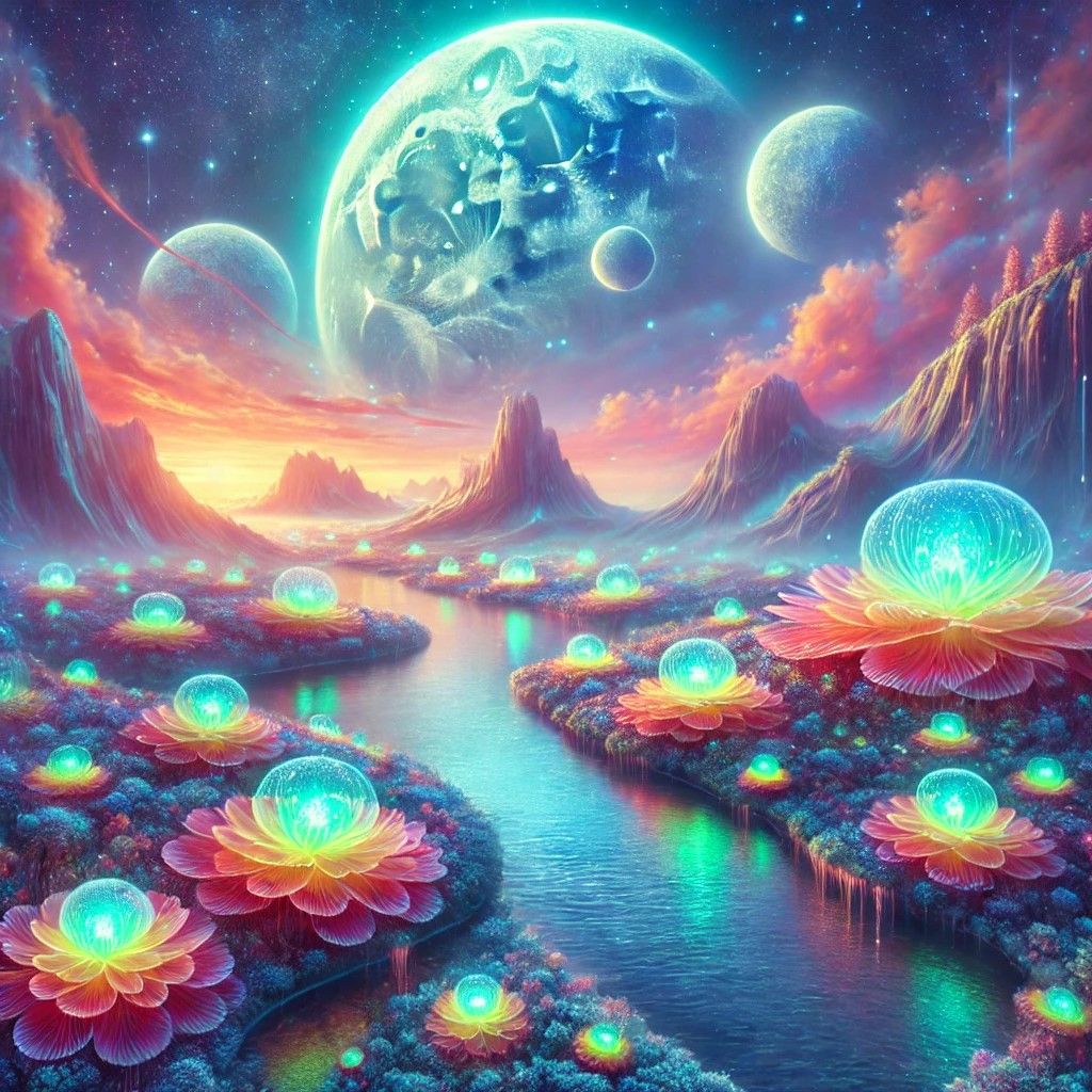 Luminous Dreamscape of a Celestial Garden